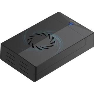 Fideco harddiskkabinet med blæser og USB 3.0 til 2,5"/3,5" SATA-drev