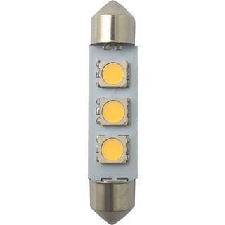 LED-pære 1852-Marine, 10 - 36 V DC, 0.6 W, Ø13 x 42 mm, spole / pinol, med varm hvidt skær, 2-pack