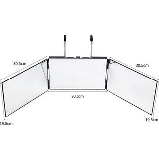 Udfoldeligt makeup-spejl med LED-lys og genopladeligt batteri