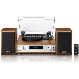Lenco MC-160WD - HiFi Stereo system with Record Player DAB+/FM radio and Bluetooth® - Wood - Pladespiller