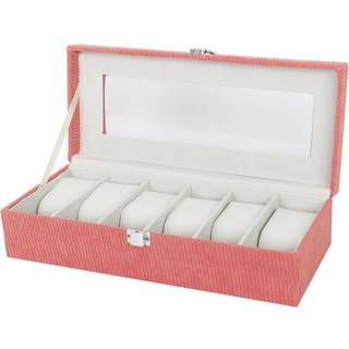 Versa Rød Polyester Ur Kasse - 13,5 x 9 x 30,5 cm