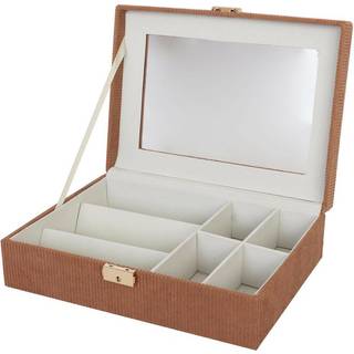 Versa Rød Polyester MDF Træ Ur Box - 11,5 x 8 x 21 cm