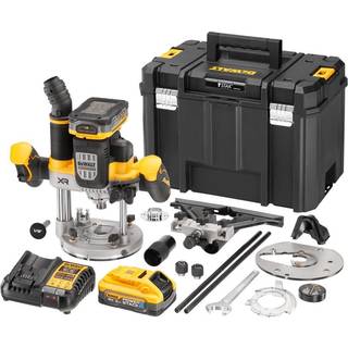 Dewalt DCW620H2-QW 18V XR Overfræser med 2 stk. 5,0Ah PowerStack batteri, lader og TSTAK
