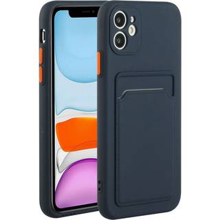 iPhone 12 Mini - EIDERWOOD Fleksibelt Plastik Cover m. Kortholder - Mørkeblå