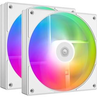 ID-Cooling AS-140-ARGB-W (2-pack) - Kabinet køler - 140mm - Hvid med RGB - 25 dBA