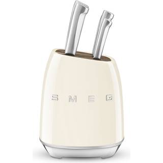 Knivblok med knive 6 stk., creme