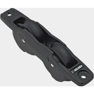 Dobbeltblok Seldén BBB 40, monteret gennem dæk, kuglelejet, passer liner Ø6 - 10 mm