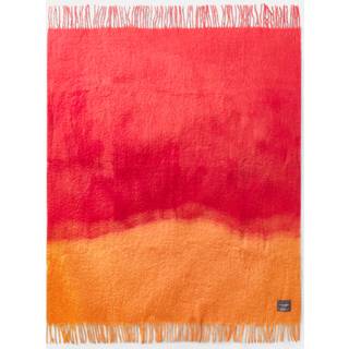 Stackelbergs Mohair Tæppe Valset Frynse 130x170 Cm / Peony - Plaider & Tæpper Uld Orange - 4186