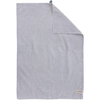 Viskestykke stribet 47x70 cm, blå/beige