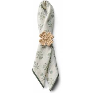 Lexington Floral Stofserviet 50x50 Cm - Servietter & Tilbehør Økologisk Bomuld Hvid - 12513001-8403-NA10