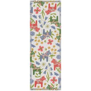 Ekelund Linneväveri Blomsterhäst bordløber 35x100 cm Flerfarvet