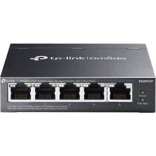 ES205GP New Omada 5-Port Gigabit Easy Managed Switch with 4-Port PoE+ 5x 10/100/1000Mbps RJ45 ports (4x 802.3at/af-compliant PoE+) 65W Power Budget, with up to 30W for each PoE port* Easy to Use: Sup