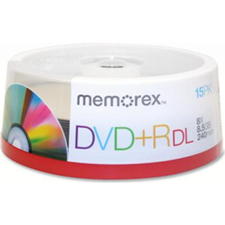 Memorex 8.5 GB 8x dobbeltlag DVD+R (15pk spindel)