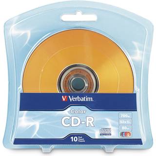 Verbatim CD -R 700MB 52x med livlig farveoverflade - 10pk blister forskellige