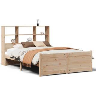 Seng Med Reol Uden Madras Massivt Fyrretræ - Naturfarvet / 120 x 200 cm