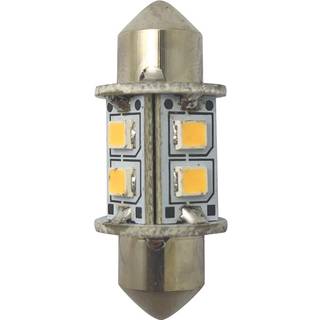 LED-pære 1852-Marine, 10 - 36 V DC, 0.8 W, Ø13 x 31 mm, spole / pinol, med varm hvidt skær, 2-pack