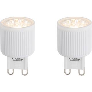 Sæt med 2 G9 24 mm dæmpbare LED-pærer 3W 300 lm 2700K