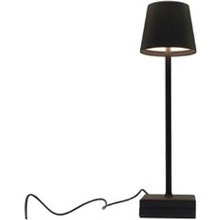 Candela LED bordlampe med trådløs opladning - Sort, IP54 Inde/udendørs, touch dæmpbar - Dæmpbar : Dæmpbar, Farve på hus : Sort