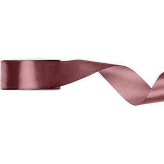 25 meter Satinbånd, Mørk støvet rosa, bredde 38 mm, luksuriøst gavebånd til dekoration og indpakning