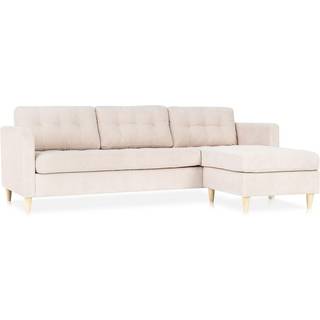 Marino sofa AB1, chaiselongsofa højre eller venstrevendt i fløjl sandfarvet.