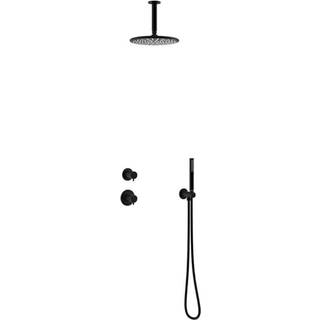 Damixa Silhouet DS 2 brusesystem til indbygning, lofts bruser i matsort