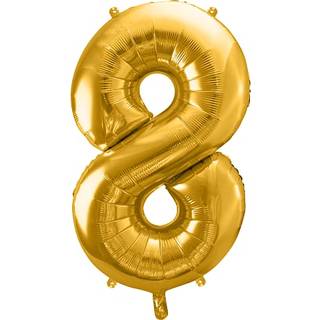 Folieballon "8" H:86 cm - flere varianter - assorteret (På lager i butik)