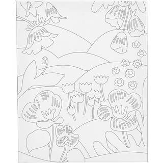Malerlærred med Blomsterlandskab, 24x30 cm