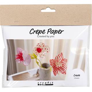 Creativ Company dekorationssæt - crepeblomster