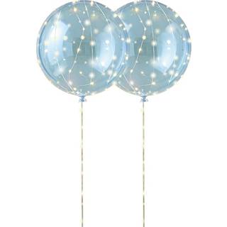 Salling LED ballon Ø:45 cm 2-pak - Blå pastel (På lager i varehus)