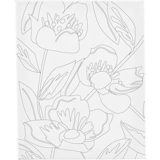Malerlærred med Valmueprint, 24x30 cm, 1 stk.