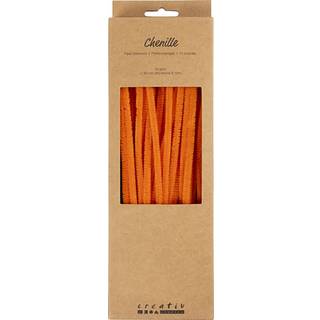 Chenille Piberensere 30 cm - Orange, 50 stk.