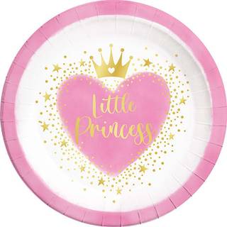 Paptallerkener Ø:23 cm 8-pak - My Little Princess (På lager i butik)