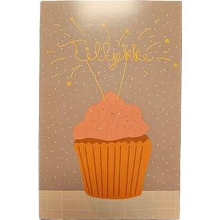 Salling kort med kuvert - cupcake (På lager i butik)