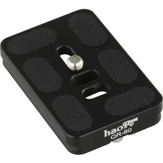 Haoge 60 mm QR Quick Release-plade med D-ring-skrue passer til Arca-Swiss Standard til stativ Kuglehovedklemme kameralinse