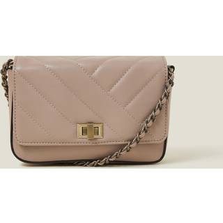 Accessorize Accessorize Pink Chain Strap Faux Leather Cross-Body Bag