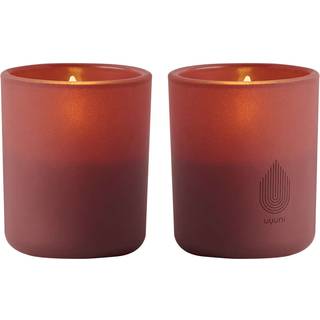 UYUNI LED 2stk Lys i glas, rød, B6 x H7cm