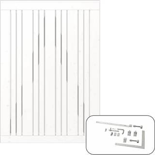 Plus Tangent Enkeltlåge i Hvid RAL 9010 95×140 cm inkl. beslag