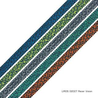 Falline med nøgen øje Liros Racer Vision, Dyneema-kerne (med XTR-Grip-Coating), 24-/ 32 flettet termofikseret polyesterkappe, blå/orange, 30 meter x Ø8 mm