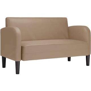 elskovssofa 110 cm kunstlæder cappuccino