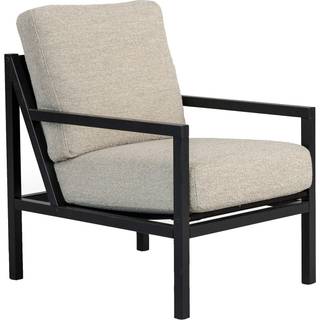 Jonas Ihreborn Seventy Five Wood Lænestol Sort Eg / Bouclé - Lænestole Fåreskind Sand - SEFFESS-BAR2