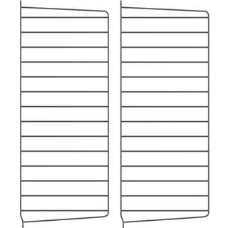 String - Væggavl 75x30cm 2-pack mørkegrå - Grå - Metal