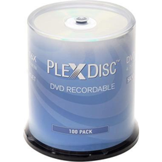 Plexdisc DVD-R 4,7 GB 16X Silver Inkjet Printbar Surface Hub Printable-100pk Cake Box (FFP) 632-315-Bx 100 diske
