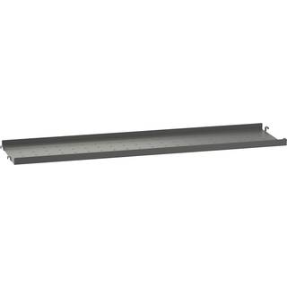String Shelf With Low Edge Metal Hylde Med Lav Kant Metal 78x20 Cm - Hylder Plademetal Mørkegrå - MSL7820-19-1