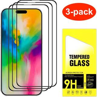 3-pak iPhone 16 Pro i hærdet glas - Skærmbeskyttelse Transparent iPhone 16 Pro
