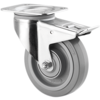 Drejehjul m/br.3477 UFP 200 P63 grå