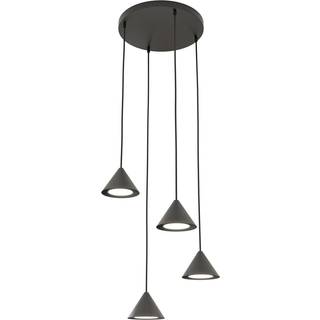Hængelampe Elit, 4 lyskilder, Ø 30 cm, sort, metal, GX53