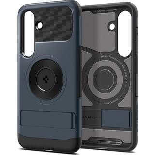 Spigen Slim Armor Mag MagSafe-beskyttelse til Samsung Galaxy S25 med standerfunktion - Svart