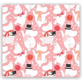 Opto Design Moomin celebration serviet 33x33 cm 20-pak Hvid-lyserød