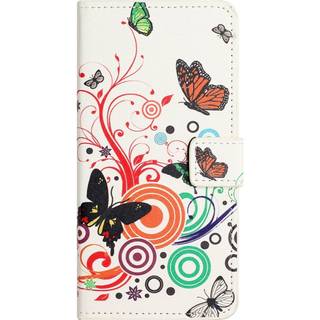 EIDERWOOD Motorola Moto G55 Flip Case inkl. Pung og Ståfunktion - Hvid / Sommerfugle