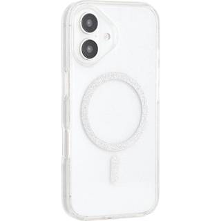 EIDERWOOD iPhone 16 Plastik Glitter Cover - MagSafe Kompatibel - Gennemsigtig